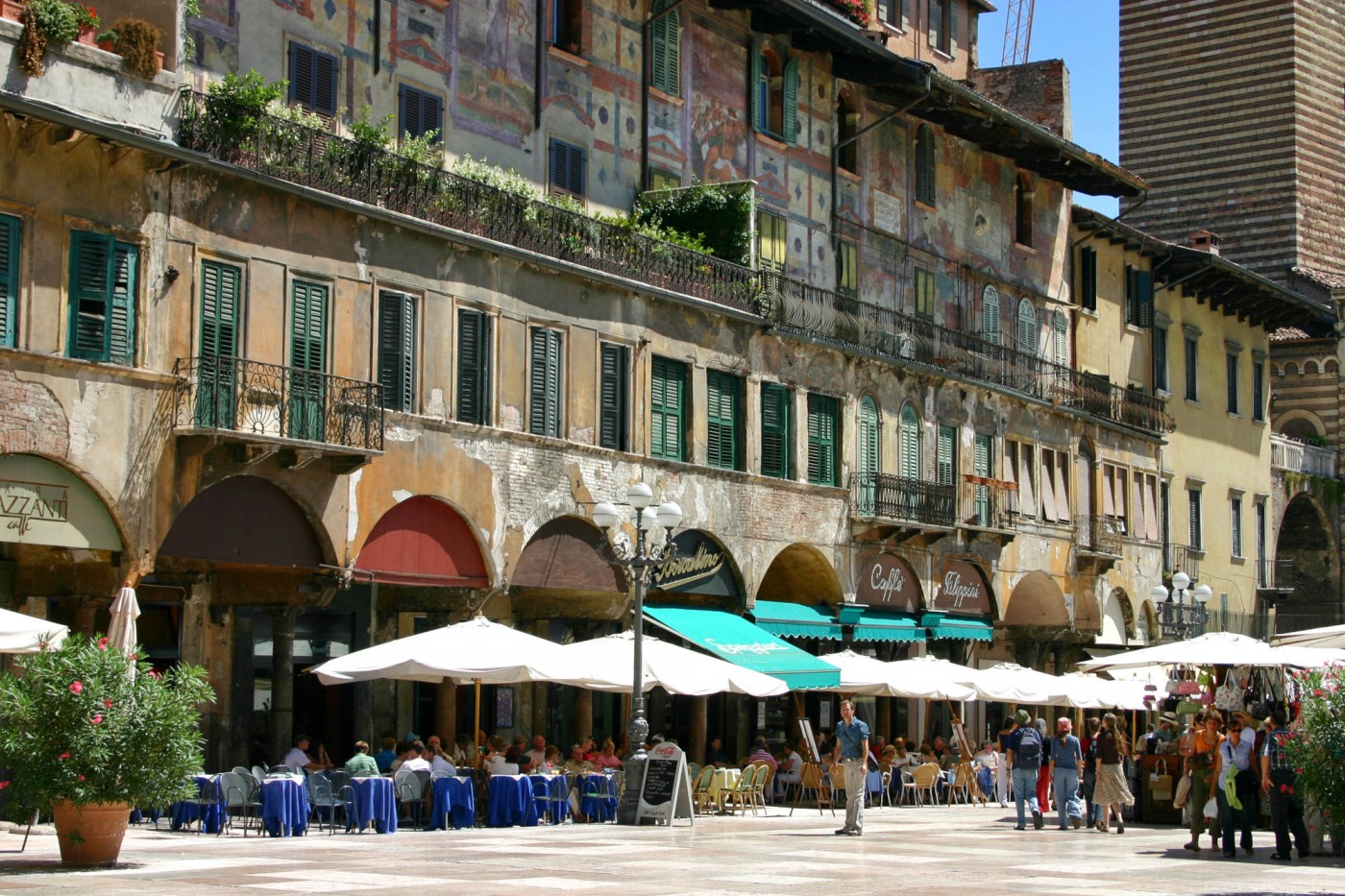 Piazza delle Erbe and its magnificent monuments